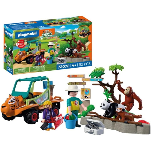 PLAY ZOO - ANIMALS & FRIENDS - GUARDIANO DI ZOO C/VEICOLO