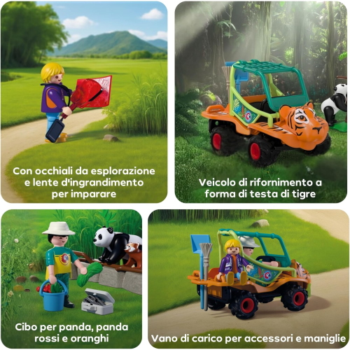 PLAY ZOO - ANIMALS & FRIENDS - GUARDIANO DI ZOO C/VEICOLO