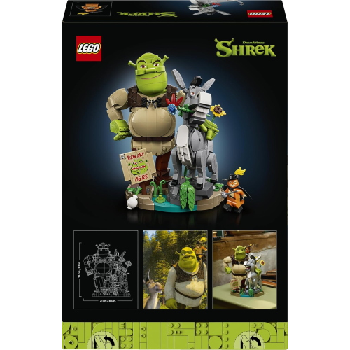 SHREK LEGO - SHREK, CIUCHINO E GATTO