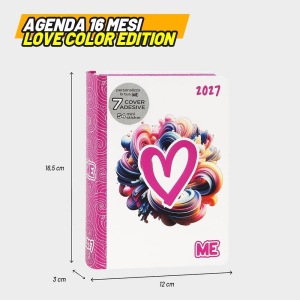 DIARIO AG. 026 - HASHTAG 16M  MEDIUM COLOR ME- PINK