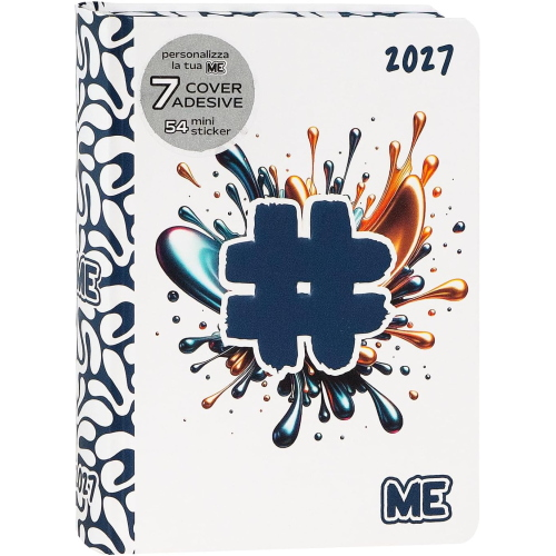 DIARIO AG. 026 - HASHTAG 16M  MEDIUM COLOR ME- BLU