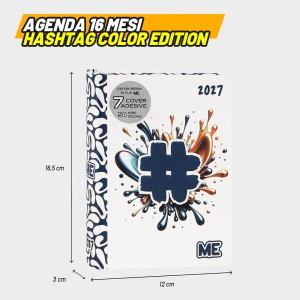 DIARIO AG. 026 - HASHTAG 16M  MEDIUM COLOR ME- BLU