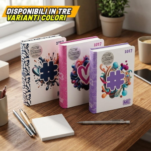 DIARIO AG. 026 - HASHTAG 16M  MEDIUM COLOR ME- BLU