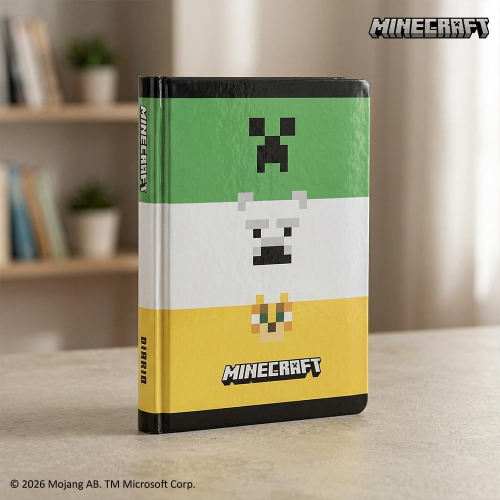 DIARIO AG. 026 - MINECRAFT 12M STD - STRIPE  PIXEL