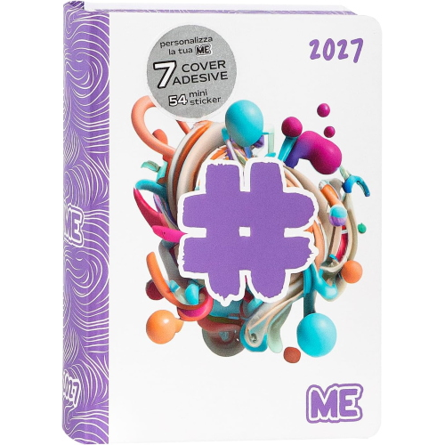 DIARIO AG. 026 - HASHTAG 16M  MEDIUM COLOR ME- LILAC 