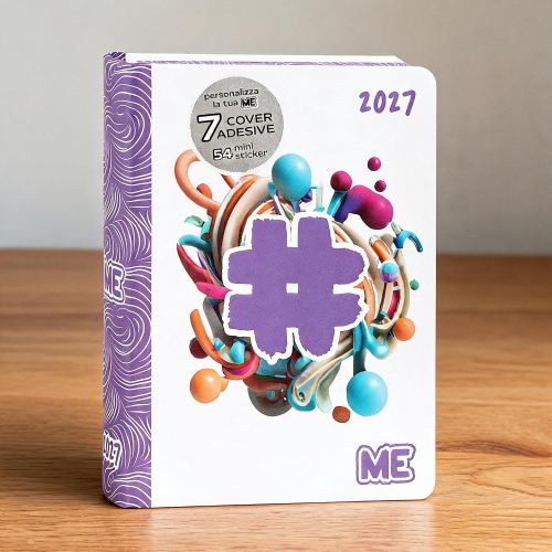 DIARIO AG. 026 - HASHTAG 16M  MEDIUM COLOR ME- LILAC 