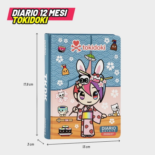 DIARIO AG. 026 - TOKIDOKI 16M- AZZURRO