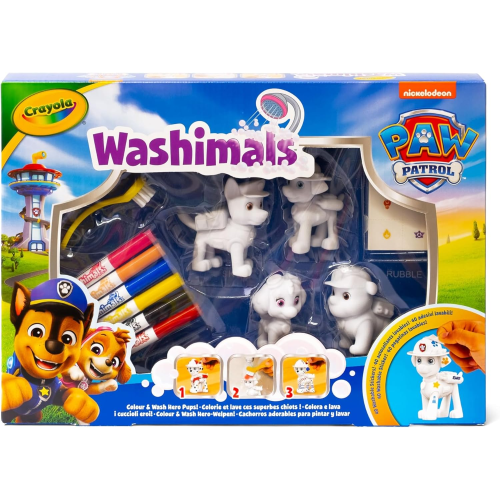 WASHIMALS - PETS SET CON ADESIVI PAW PATROL