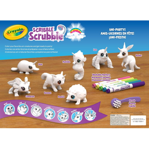 CRAY- SCRIBBLE SCRUBBIE UNIPETS SET PARTY 7 PZ