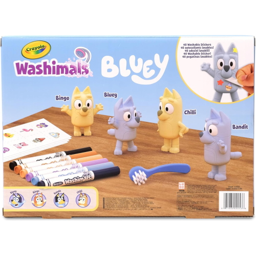 WASHIMALS - PETS SET CON ADESIVI LABABILI BLUEY