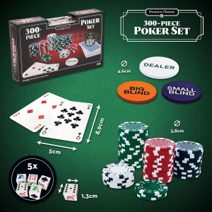FISH X GIOCO CARTE - 300 CHIPS VALIGETTA SET POKER 