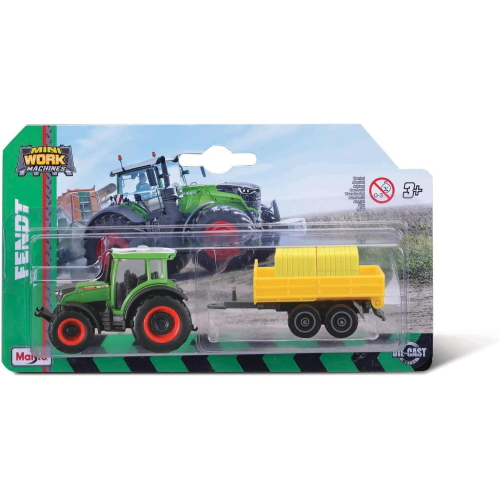 BURAGO - TRATTORE 10 CM CON RIMORCHIO