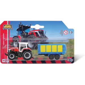 BURAGO - TRATTORE 10 CM CON RIMORCHIO
