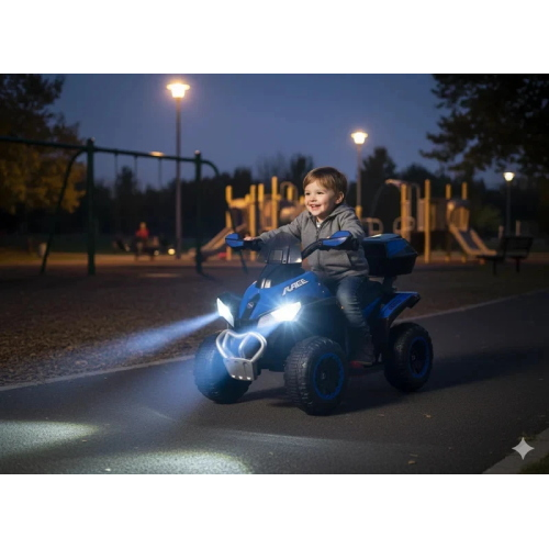 MINI MOTO QUAD EL- 6V DELUXE - BLU