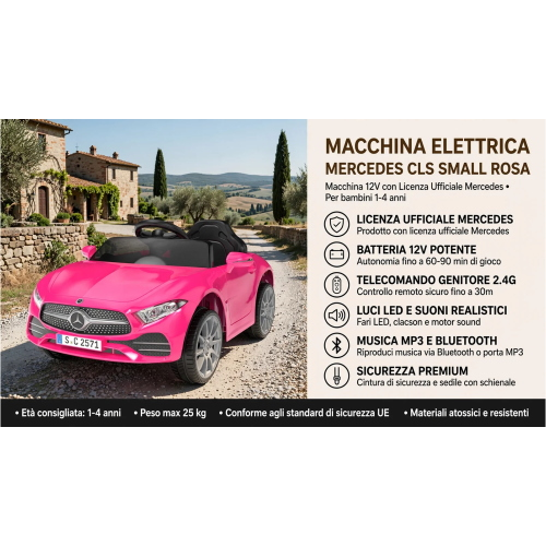 AUTO EL- MERCEDES CLS 12V ROSA