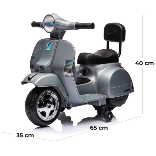 MINI VESPA PX  EL- 6V C/SCHIENALE - SILVER