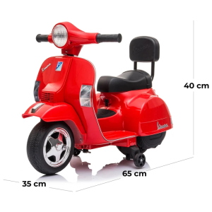 MINI VESPA EL- 6V C/SCHIENALE - ROSSA