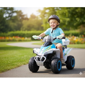 MINI MOTO QUAD EL- 6V - INVICTUS - BIANCO