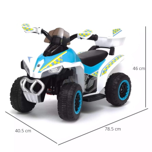 MINI MOTO QUAD EL- 6V - INVICTUS - BIANCO