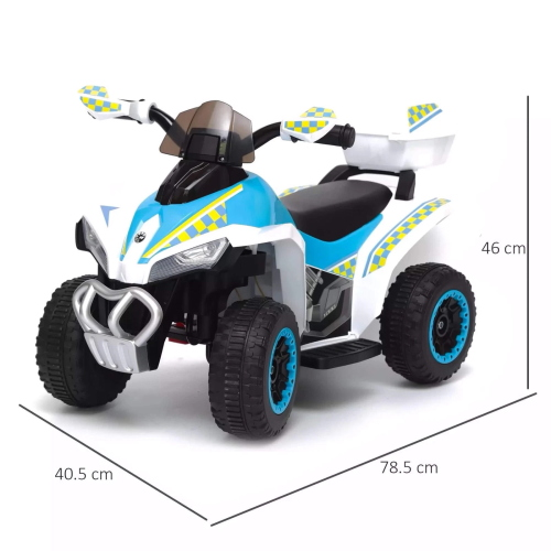 MINI MOTO QUAD EL- 6V - INVICTUS - BIANCO