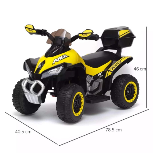 MINI MOTO QUAD EL- 6V - INVICTUS - GIALLO