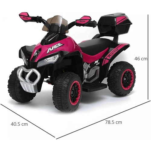 MINI MOTO QUAD EL- 6V - INVICTUS - ROSA