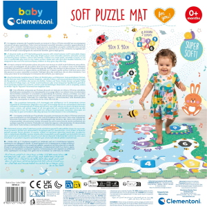 B.CLEM - TAPPETO PUZZLE MORBIDO IN SPUGNA 1,2,3 ... ANIMALS!