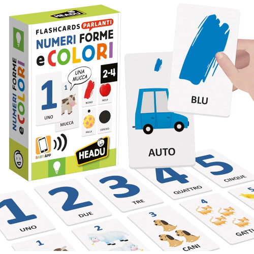 HEADU - FLASHCARDS PARLANTI NUMERI FORME E COLORI