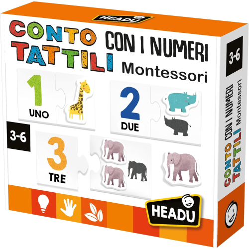 HEADU - CONTO CON NUMERI TATTILI MONTESSORI