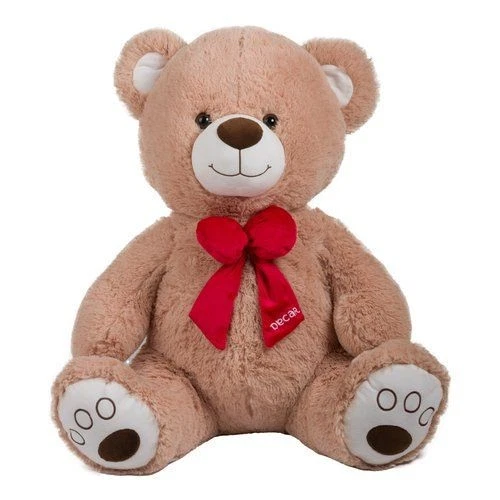 PEL.- ORSO SEDUTO 55CM CON FIOCCO ROSSO