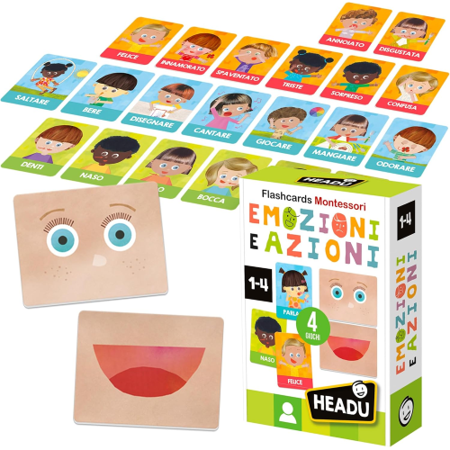 $ HEADU - FLAHCARD  EMOZIONI E AZIONI  MONTESSORI