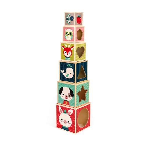 LEGNO - PIRAMIDE 6 CUBI BABY FOREST