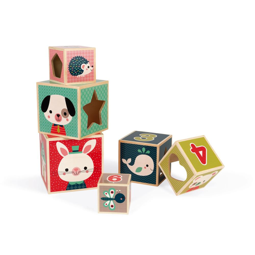 LEGNO - PIRAMIDE 6 CUBI BABY FOREST