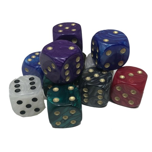 DADI PUNTATI COLOR. PERLATI "DEL NEGRO