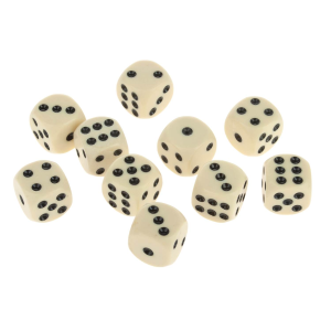 DADI PUNTATI AVORIO "DEL NEGRO