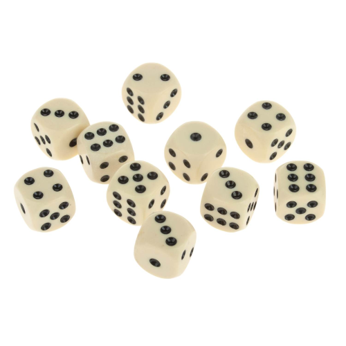 DADI PUNTATI AVORIO "DEL NEGRO