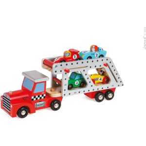 LEGNO - CAMION BISARCA CON 4 VETTURE