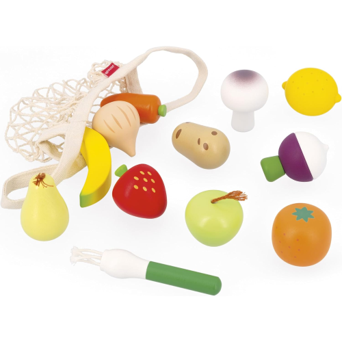 LEGNO - NONNA SOLE MAXI SET FRUTTA E VERDURA DA AFFETTARE