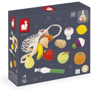 LEGNO - NONNA SOLE MAXI SET FRUTTA E VERDURA DA AFFETTARE