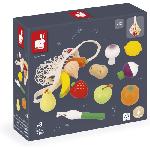 LEGNO - NONNA SOLE MAXI SET FRUTTA E VERDURA DA AFFETTARE