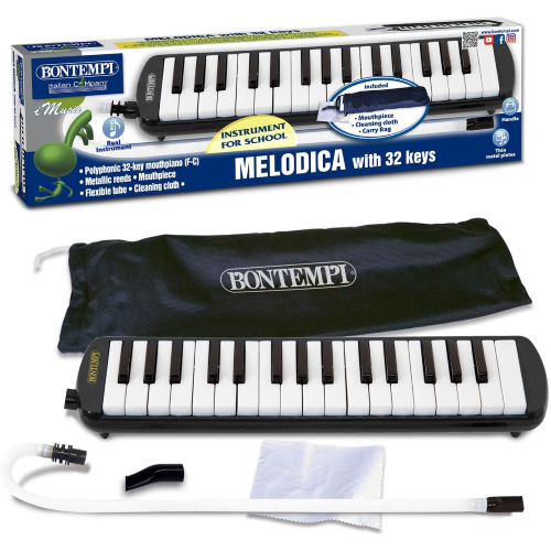 CLAVIETTA 32 T CON VOCI IN METALLO NERA