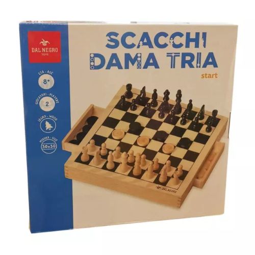 GS- DAMA SCACCHI & TRIA  LEGNO 30 X 30