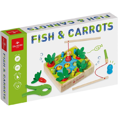 GIOCO PESCA IN LEGNO - FISH AND CARROTS