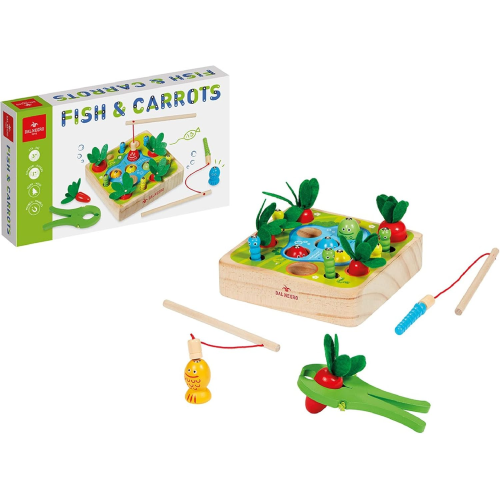 GIOCO PESCA IN LEGNO - FISH AND CARROTS