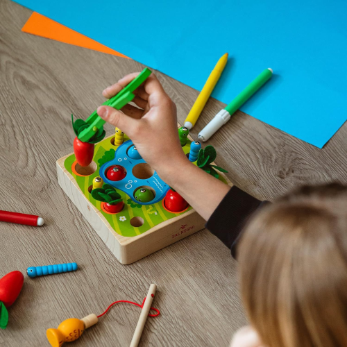 GIOCO PESCA IN LEGNO - FISH AND CARROTS