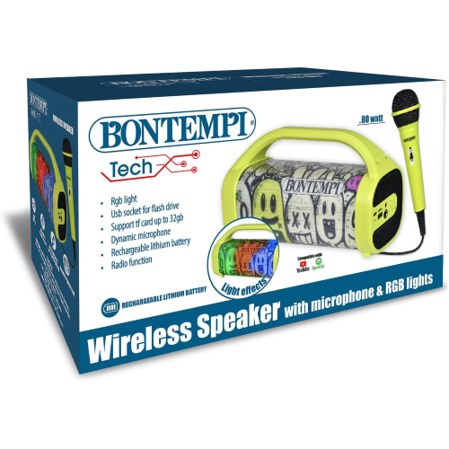 CASSA AMPLIF. WIRELESS LUCI RGB C/MICROFONO