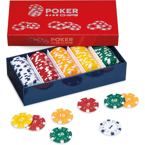 FISH X GIOCO CARTE - 125 CHIPS IN SC.