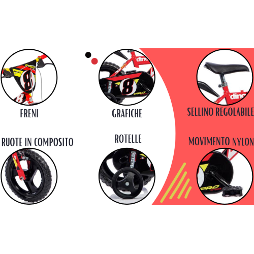 BICI 14M - BOY PRO CROSS RED