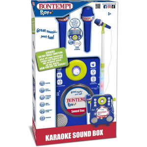 KARAOKE SOUND BOX CON 2 MICROFONI ASTA