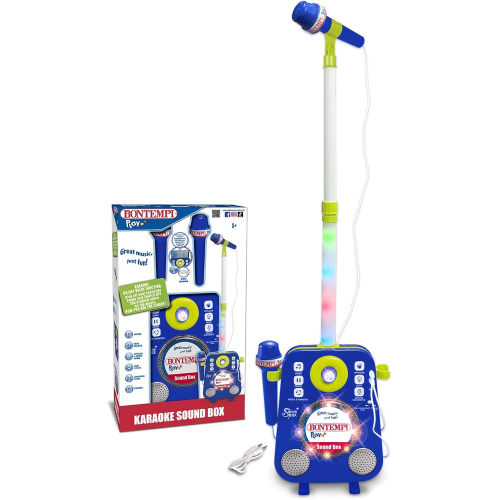 KARAOKE SOUND BOX CON 2 MICROFONI ASTA